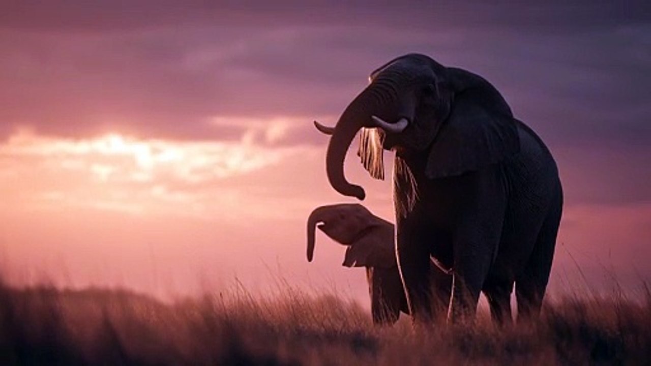 Elephant Stops Predator Attack