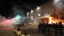 Protests in Albania pit fireworks against police water cannons