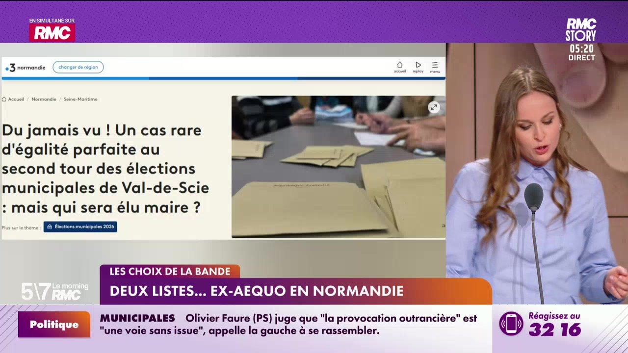 Les choix de la bande : Deux listes... ex æquo en Normandie - 23/03