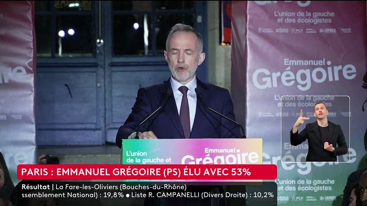 Emmanuel Grégoire :  "Les Parisiennes et les Parisiens ont adressé un message  à Jordan Bardella, Marine Le Pen et Sarah Knafo"