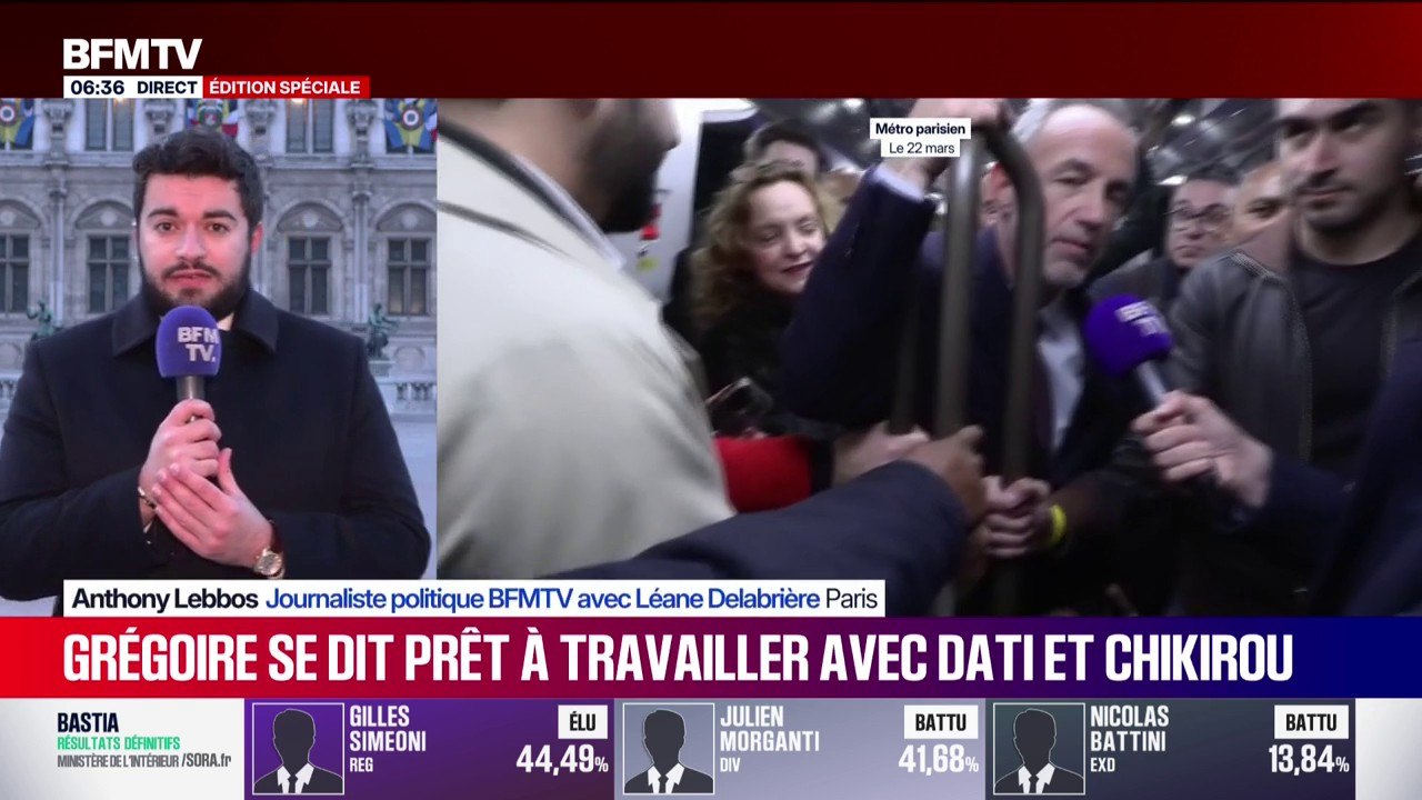 Municipales: Emmanuel Grégoire largement élu, le pari perdant de Rachida Dati