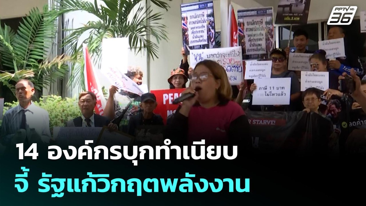 14 องค์กรบุกทำเนียบ จี้ รัฐแก้วิกฤตพลังงาน | เท...