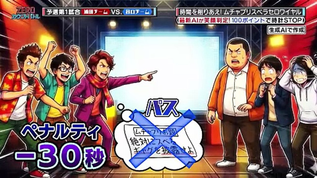 ZEROカウントバトル～極限秒読み！スベラセロワイヤル～ 芸人が芸人をスベらせる前代未聞のお笑いデスマッチ開幕!! - 2026年03月23日