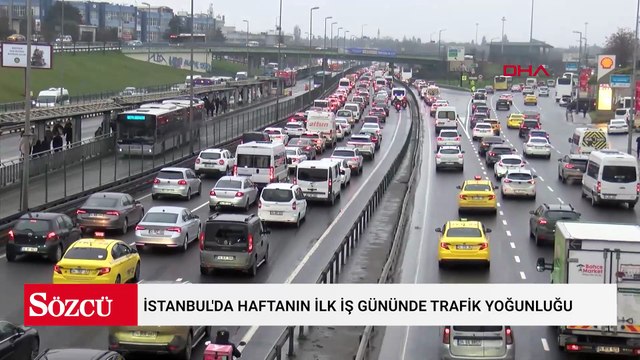 İstanbul'da haftanın ilk iş gününde trafik yoğunluğu