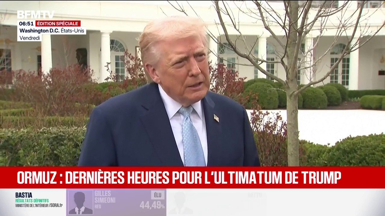 Donald Trump pose un ultimatum pour obtenir la réouverture du détroit d'Ormuz sous peine de frapper les centrales électriques iraniennes