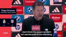 Simeone not blaming referees for defeat to Real Madrid