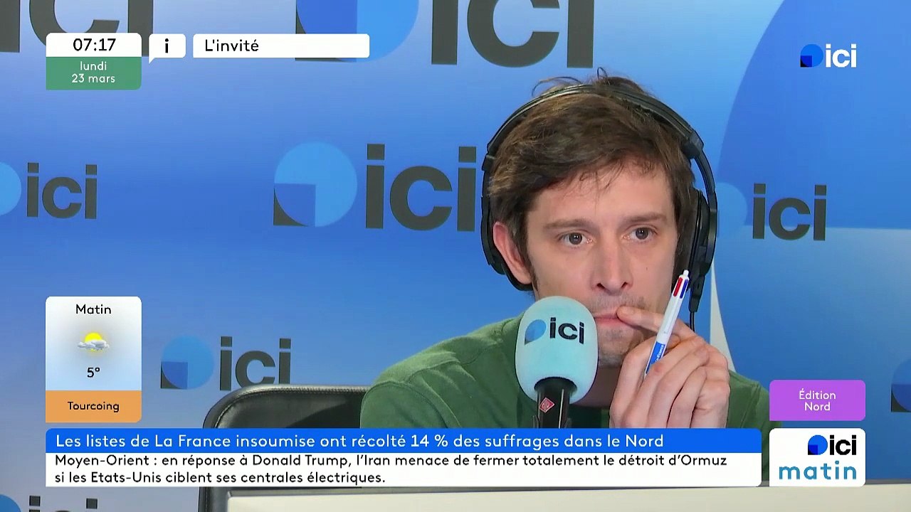Le député LFI Aurélien Le Coq, invité d'ici Nord au lendemain du 2nd tour des élections municipales