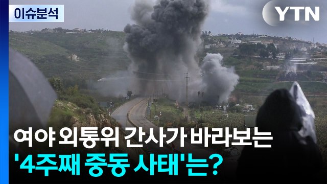 [이슈ON] 여야 외통위 간사가 바라보는 '4주째 중동 사태'는? / YTN