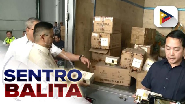 Mahigit P1-B halaga ng kahon-kahong smuggled vape products, nakumpiska ng BOC sa isang warehouse sa Navotas City | ulat ni Sheila Natividad