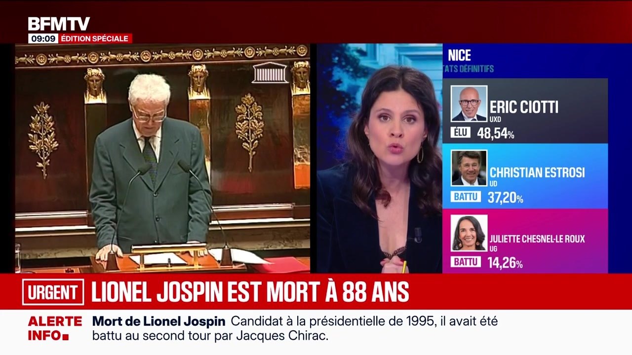 Lionel Jospin est mort à l'âge de 88 ans