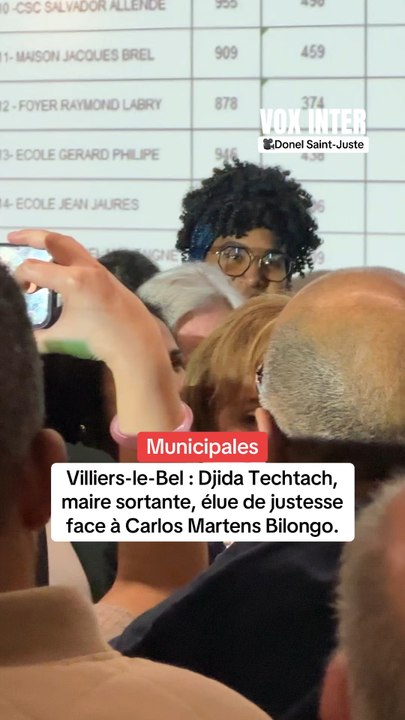 Villiers-le-Bel : Djida Techtach, maire sortante, élue de justesse face à Carlos Martens Bilongo.