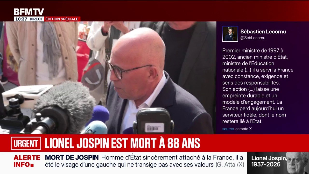 Mort de Lionel Jospin: Éric Ciotti évoque, aprè...