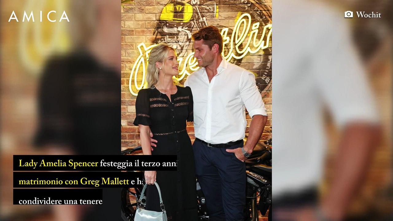 Amelia Spencer, la nipote di Lady Diana festeggia tre anni di matrimonio con una dolce dedica al marito