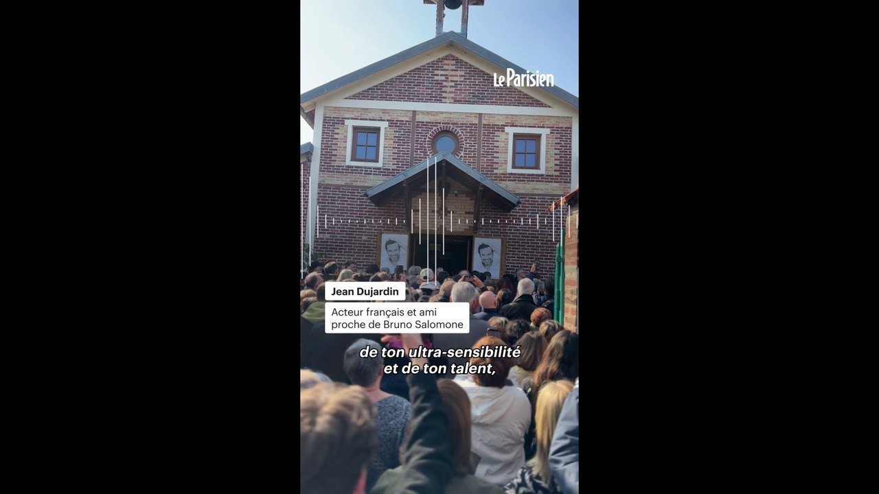 Les larmes de Jean Dujardin aux obsèques de Bruno Salomone