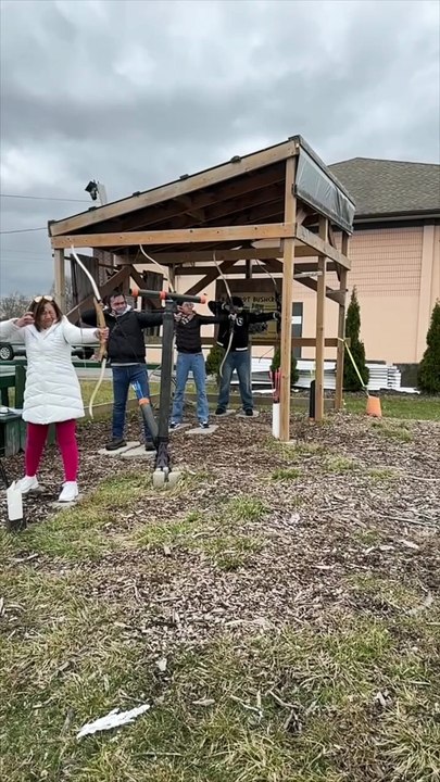 🏹 Family Archery Experience | Slow Motion Bullseye 🎯 | Barefoot Bushcraft Niagara