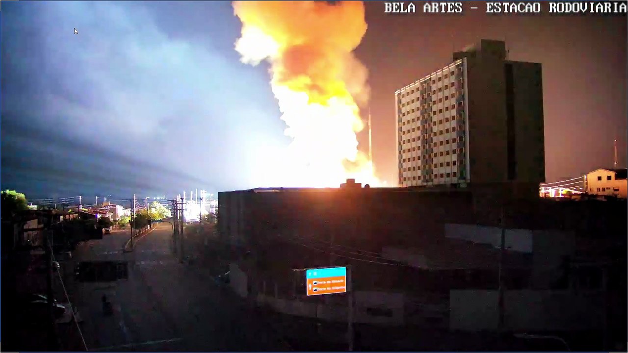 Câmeras de segurança flagram incêndio na subestação da Enel de Sobral