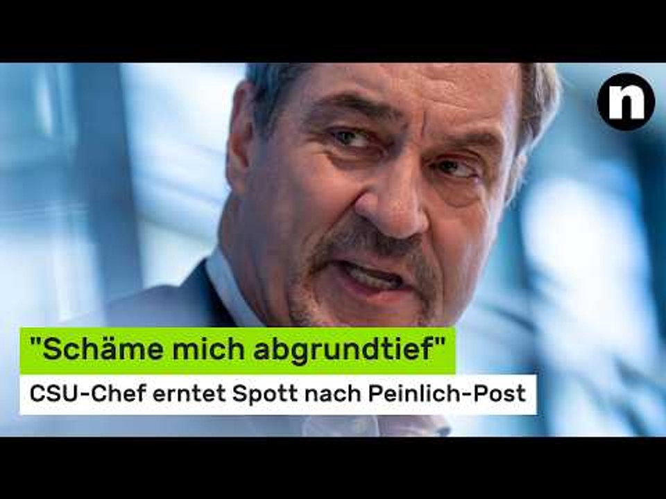 Markus Söder: 'Schäme mich abgrundtief' - CSU-Chef erntet Spott nach Peinlich-Post