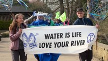 Ilkley Extinction Rebellion 'World Water Wedding' for River Wharfe