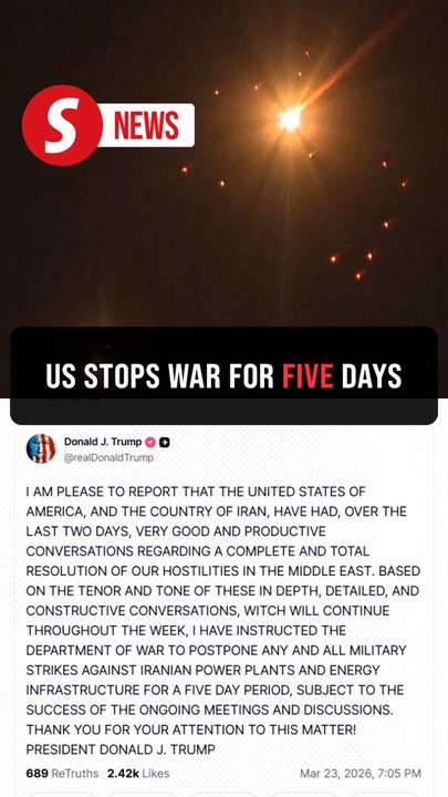 US postpones strikes on Iran's power plants, Iranians call for retaliation