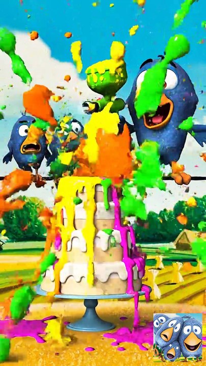Who let him decorate the cake?! 😭🎂 Talking Birds On A Wire Game