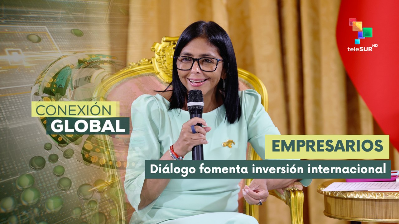 La presidenta (E) Delcy Rodríguez se reúne con empresarios internacionales