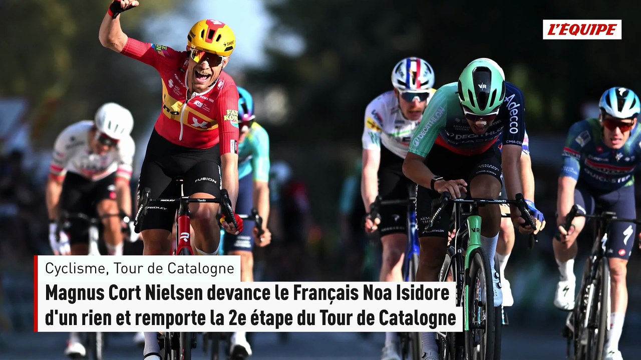 Magnus Cort Nielsen devance le Français Noa Isidore d'un rien et remporte la 2e étape du Tour de Catalogne - Cyclisme - Tour de Catalogne