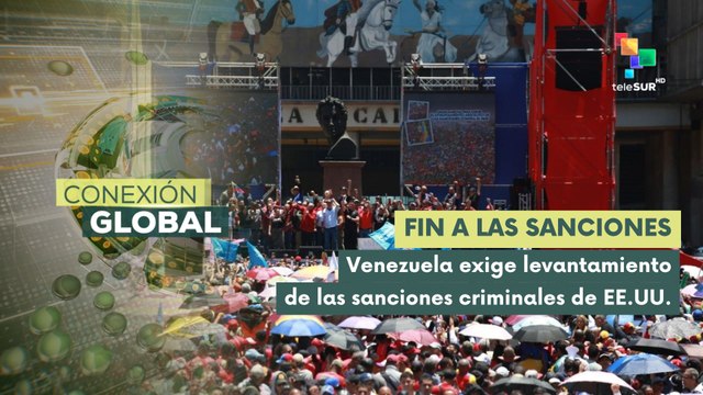 Venezuela se moviliza para exigir el cese de las sanciones de EE.UU.