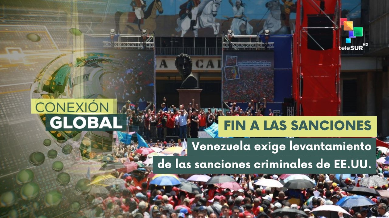 Venezuela se moviliza para exigir el cese de las sanciones de EE.UU.