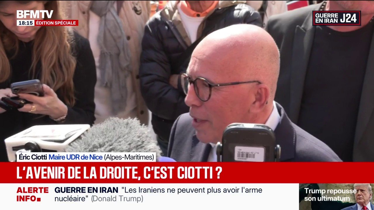 "Je sens les Niçois heureux": les mots d'Éric Ciotti, nouveau maire UDR de Nice, après sa victoire aux élections municipales
