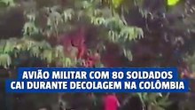 Avião militar sofre acidente ao decolar na Colômbia