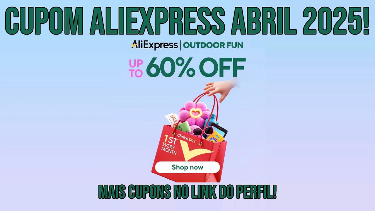 Cupom AliExpress Abril 2025 Promoção Outdoor Fun