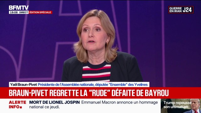Municipales: Yaël Braun-Pivet, présidente de l'Assemblée nationale, regrette la rude défaite de François Bayrou