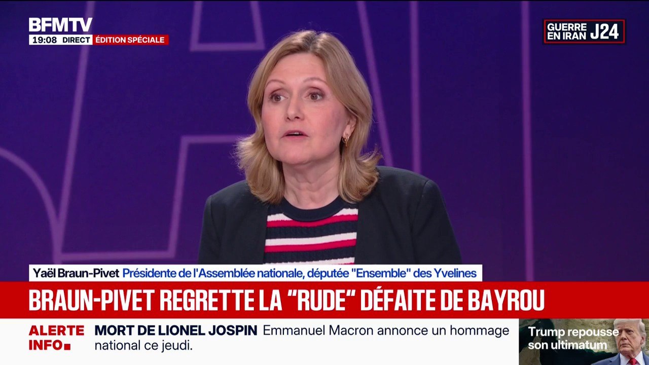 Municipales: Yaël Braun-Pivet, présidente de l'Assemblée nationale, "regrette la rude" défaite de François Bayrou