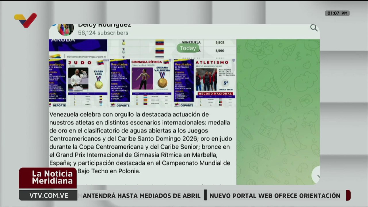 Pdta. (E) Rodríguez: Celebramos con orgullo la actuación de nuestros atletas en distintos eventos