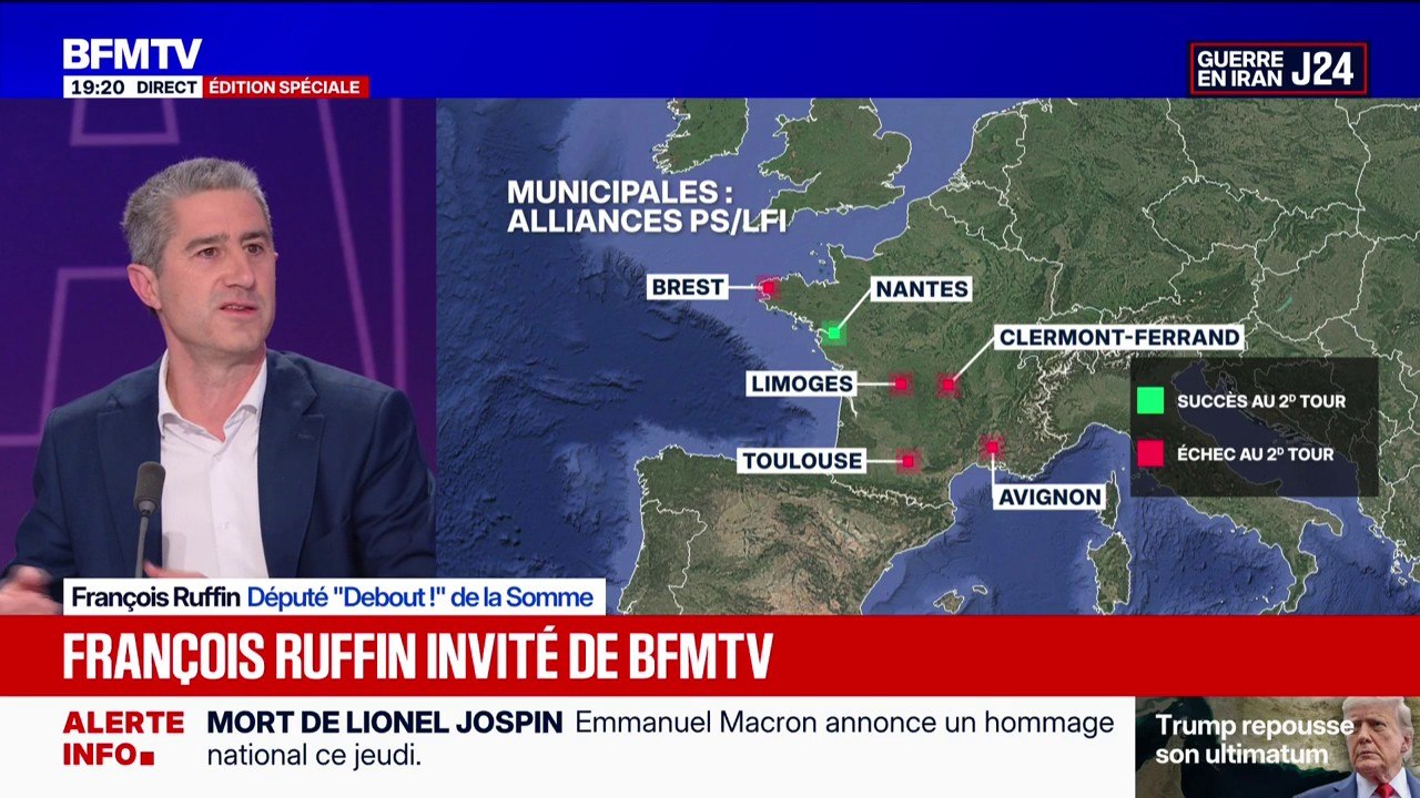 À gauche, "il y a deux boulets, Jean-Luc Mélenchon et François Hollande", estime François Ruffin, député (Debout!)