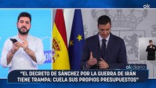 De la Morena: "El decreto de Sánchez por la guerra de Irán tiene trampa: cuela sus propios Presupuestos"
