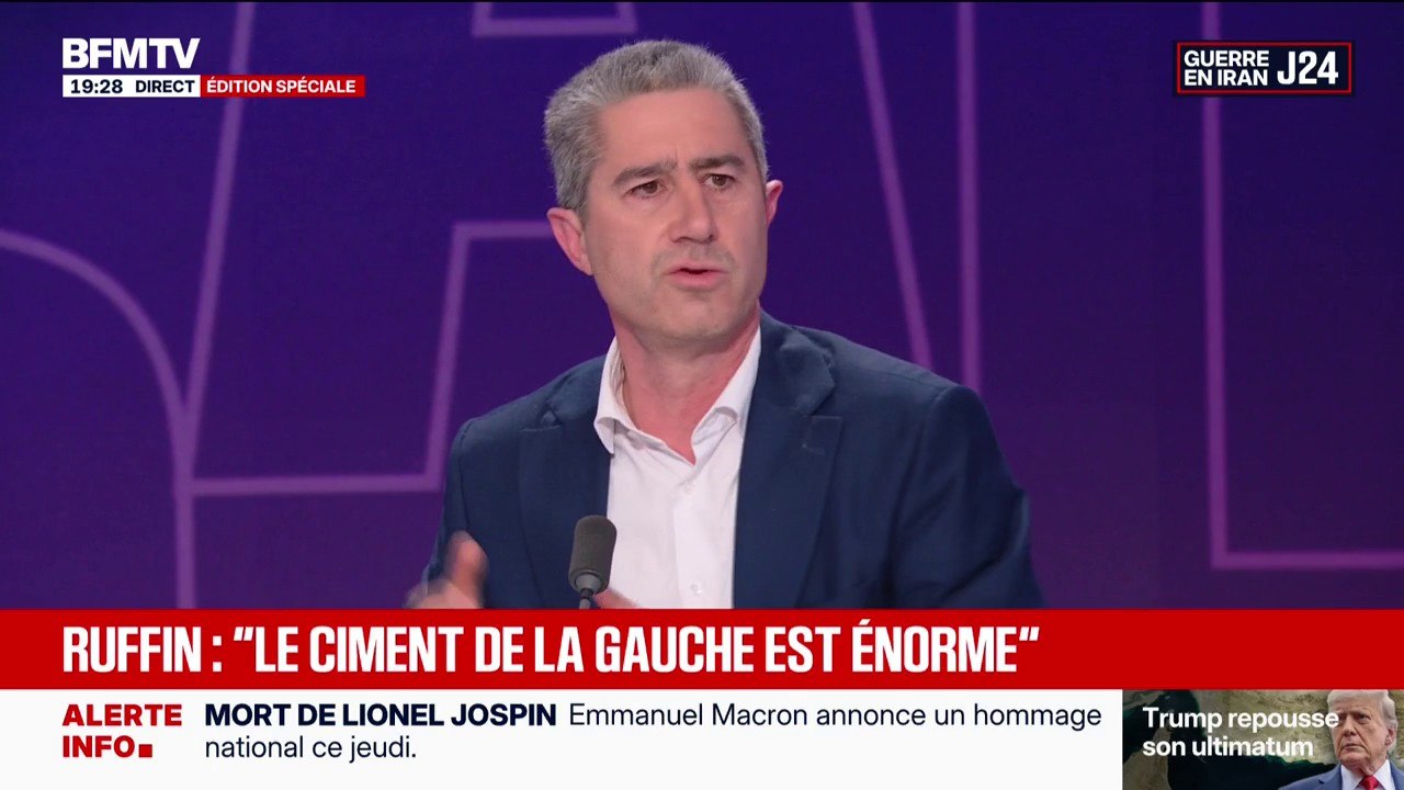 "Lionel Jospin était une grande figure", déclare François Ruffin, député (Debout!)