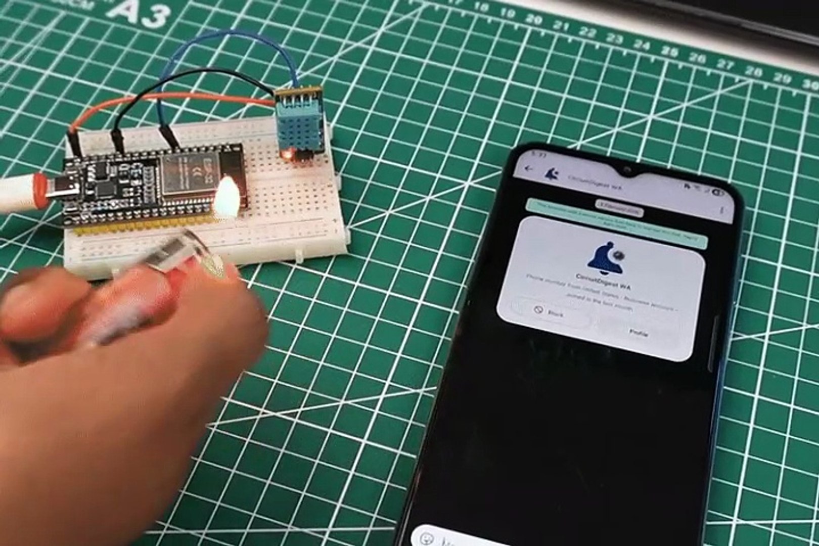 ⁣How to Send WhatsApp Messages using ESP32 with CircuitDigest Cloud