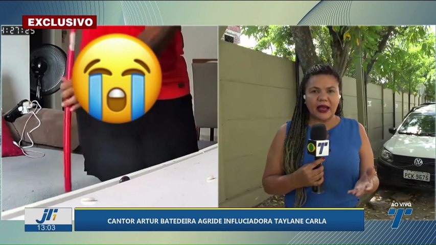 Cantor Artur Batedeira agride influenciadora Taylane Carla