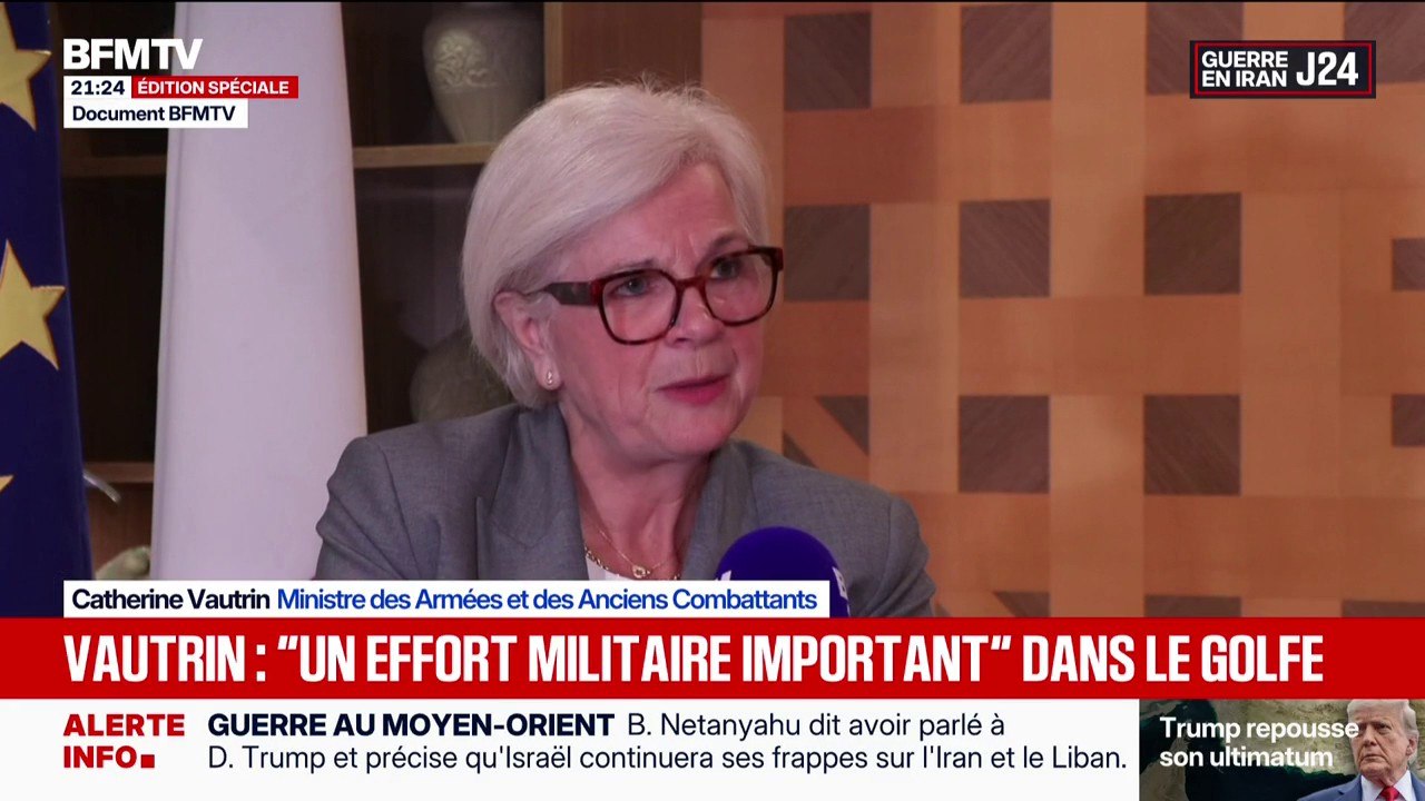 Guerre au Moyen-Orient: "Aider ces pays à se défendre", déclare Catherine Vautrin, ministre des Armées, à propos des pays du Golfe