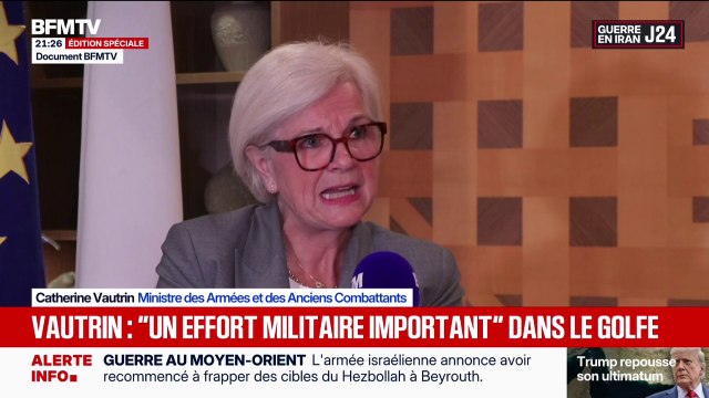 Présence militaire au Moyen-Orient: Ce sont des moyens qui sont mis au service de la désescalade , explique Catherine Vautrin, ministre des Armées