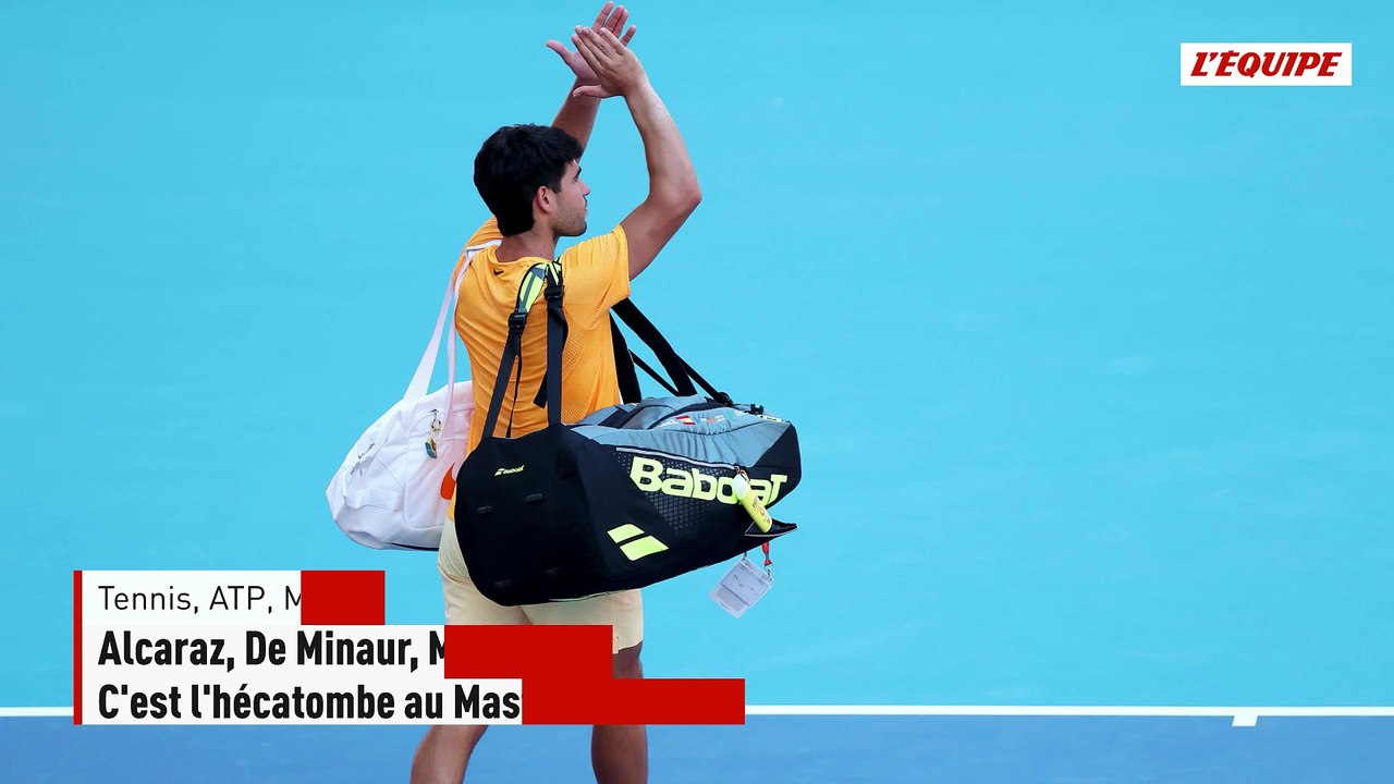 Alcaraz, De Minaur, Medvedev... C'est l'hécatombe au Masters 1000 de Miami : 12 tops 20 dont 5 tops 10 déjà éliminés - Tennis - ATP - Miami