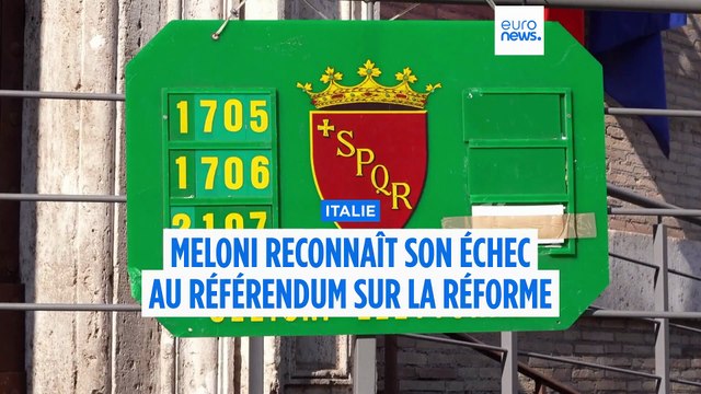 Italie : Giorgia Meloni reconnaît son échec au référendum sur la réforme du système judiciaire