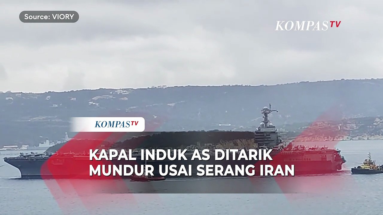 Penampakan Kapal Induk USS Gerald R. Ford Ditarik Mundur usai Serang Iran