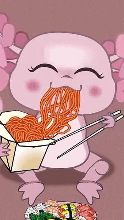 Axo’s Big Noodle & Sushi Feast! 🍜🍣 | A Taste of the Pacific | Wholesome 2D Animation