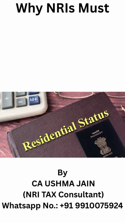 Confirm Your Residential Status Every Financial Year