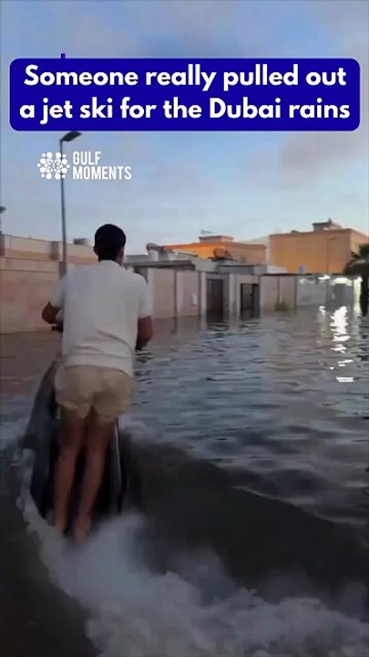 Jet Skiing During Dubai Rains