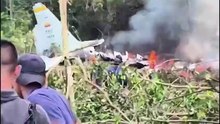 Katastrofa w Kolumbii. Płonące szczątki wojskowej maszyny
