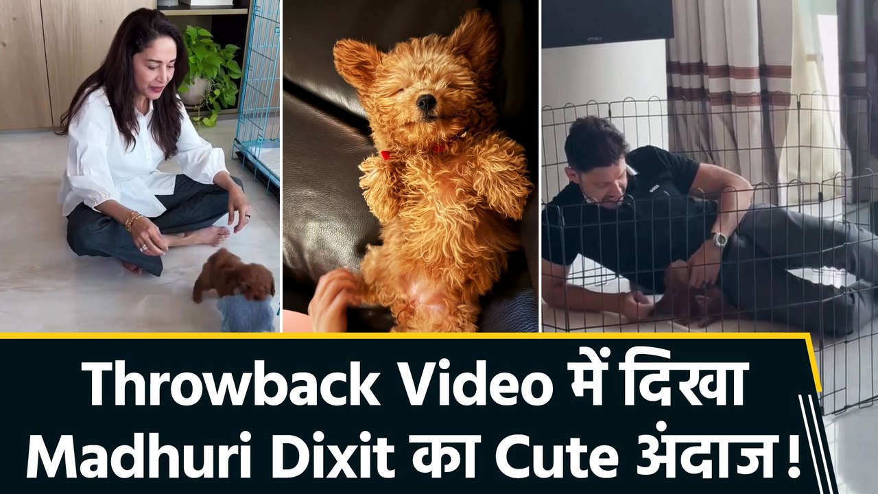 Madhuri Dixit और Dr Nene अपने Puppy Coco के साथ मस्ती करते आए नजर‍!