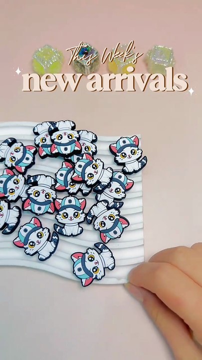 Silicone Focal Beads Pretty Kitty with Baseball Cap